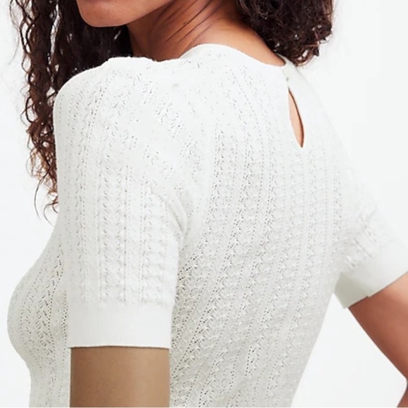 Madewell frost The Signature Open-Knit Crewneck Sweater Tee - Picture 5 of 7